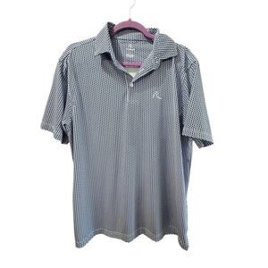 Rhoback Men’s Performance Don’t Mess With Texas Flag Polo Shirt Size Large